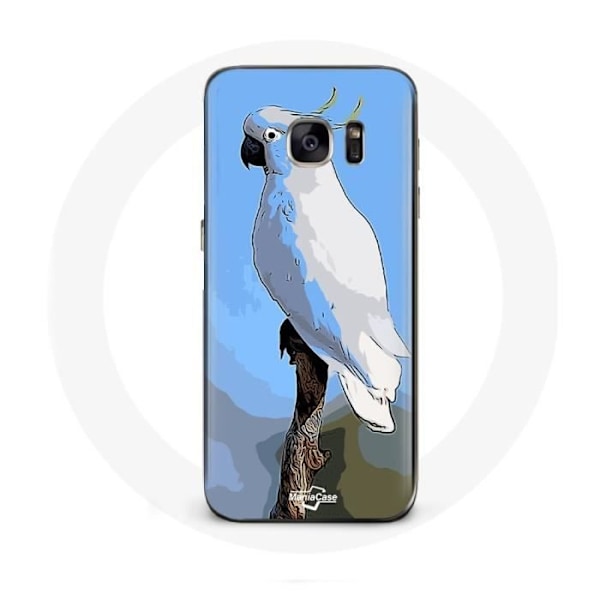 Skydd för Samsung Galaxy S6 Edge Kakadu Vita Papegojor Fåglar