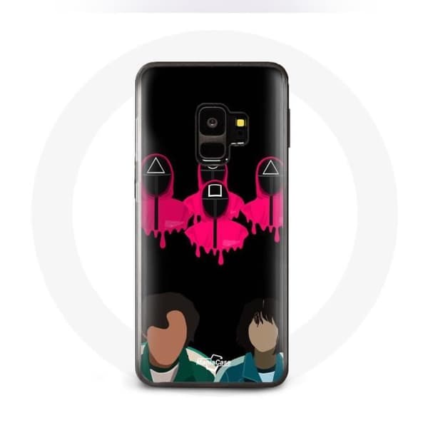 Coque - MANIACASE - Samsung S9 Plus - Blød - Sort - Squid Game Masker