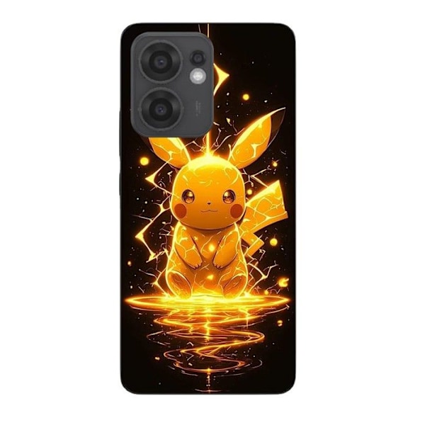 Coque Maniacase För Oppo Reno 13F Pikachu Eclair Svart