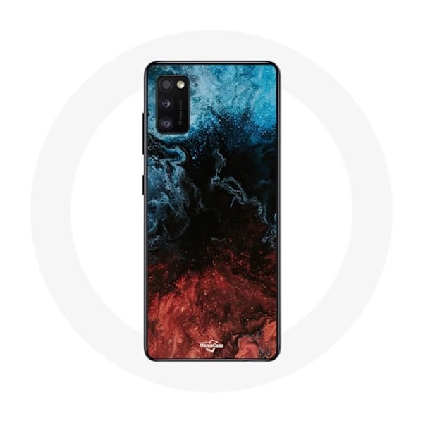 Coque för Samsung Galaxy S20 plus bakgrund av abstrakt röd svart blå textur