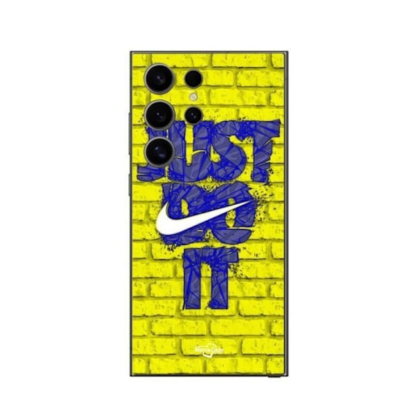 Coque Samsung Galaxy S25 Ultra logo just do it färg blå framsidan gul Maniacase