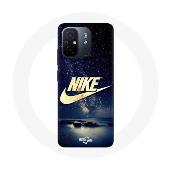 Coque - Maniacase - Xiaomi Redmi 12C - Nike-logotyp - Svart - Flexibel - Sportig Doré, Stjärnig Natt