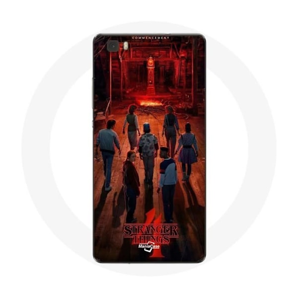 Coque för Huawei P8 Lite Stranger Things Affisch Utrustningar Fan Art Säsong 4