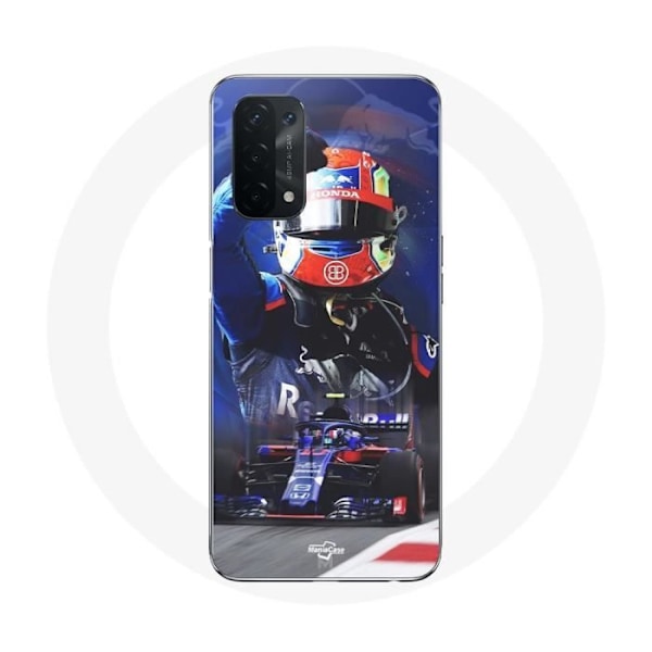 Coque för Oppo A74 Formel 1 Pierre Gasly Formel 1-förare Röd Blå