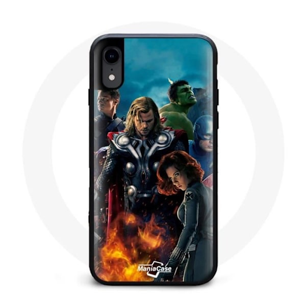 Coque - The Avengers - Iphone XR - Blød - Stødbeskyttelse - Sort