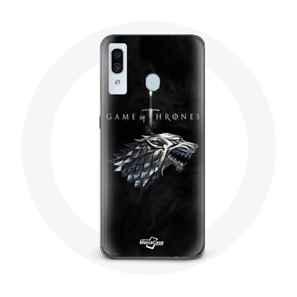 Coque för Samsung Galaxy A20 Game of Thrones Säsong 8 Järntronen Stark-huset Logga Vinter