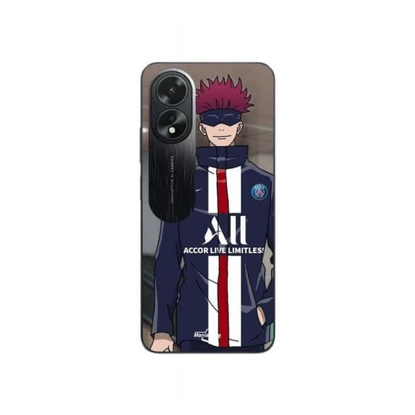 Coque - MANIACASE - Oppo A38 - Sort - Paris Saint Germain anime - Blød