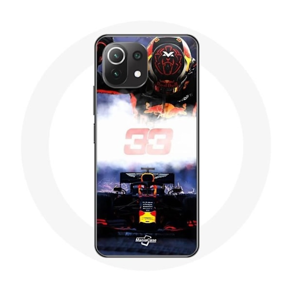 Skal för Xiaomi Mi 11 Lite Formule 1 Max Verstappen Formel 1-förare svart röd och gul