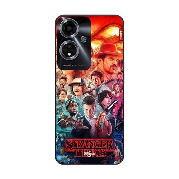 Coque - Maniacase - Oppo A59 5G - Svart - Fleece - Stranger Things Säsong 4