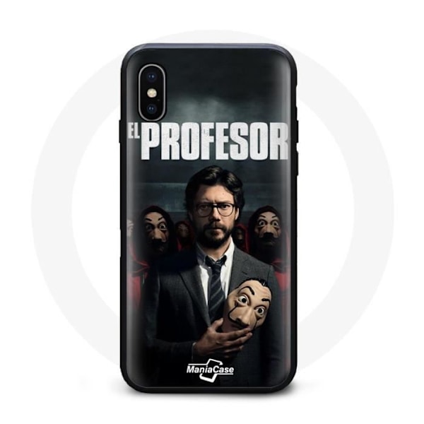 Accessoar - La Casa De Papel - Professor Mask - Mjuk - Svart - iPhone XS Max