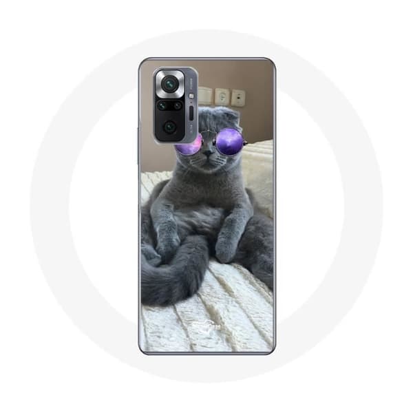 Cover til Xiaomi Redmi Note 10 Pro Kat med Lilla Briller