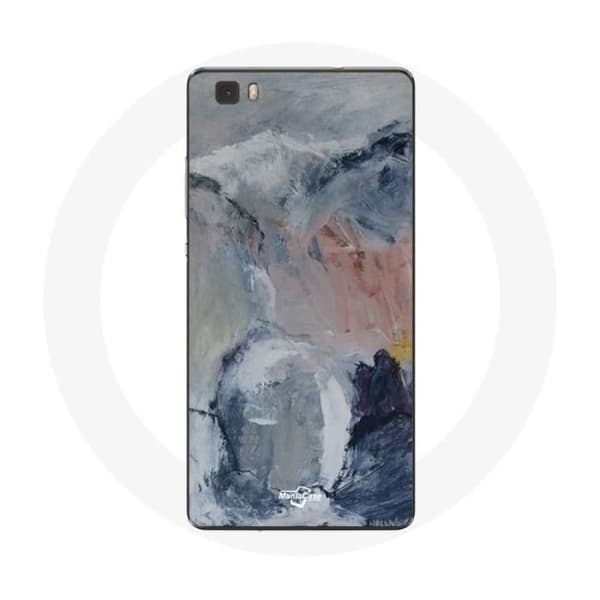 Huawei P8 Lite suojakuori harmaa abstrakti tausta