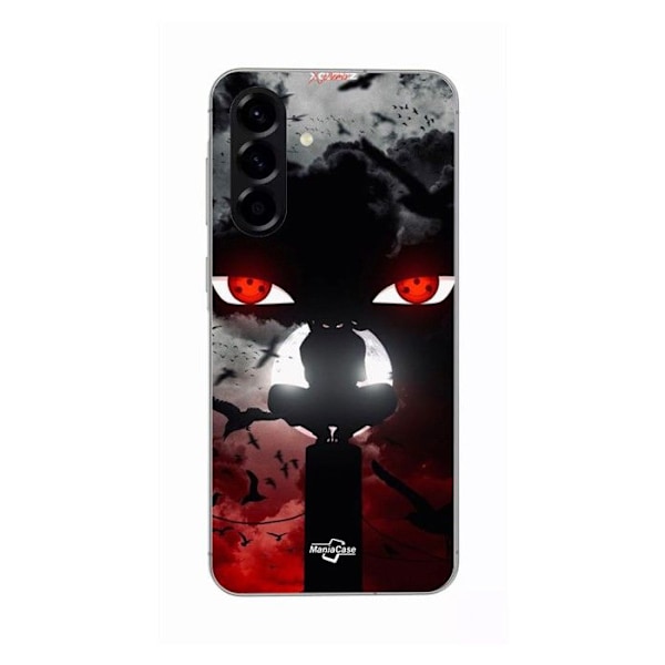 Coque - Maniacase - Samsung Galaxy A56 - Silikon - Itachi Uchiwa - Mjuk Svart