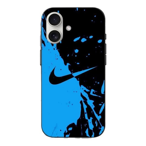 Iphone 16 Plus skal med Nike-logotyp i svart och blått