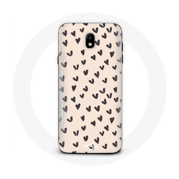Coque för Samsung Galaxy S4 Bakgrund av abstrakt textur med svarta hjärtan