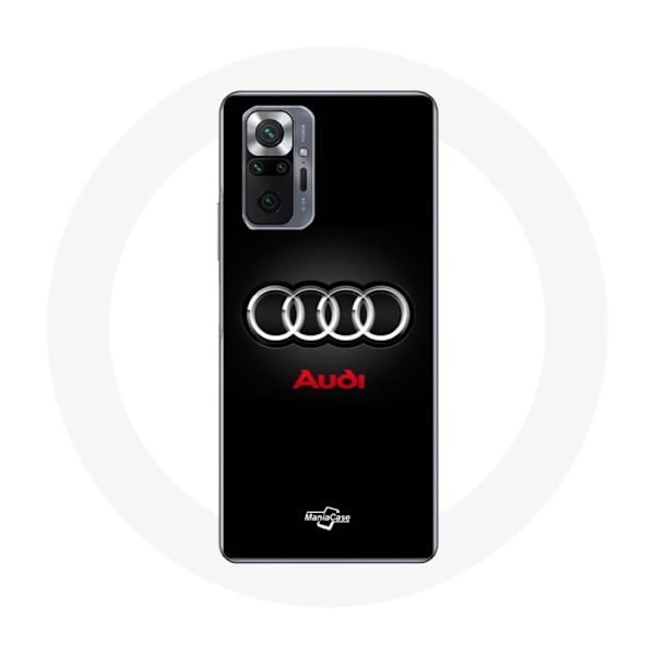 Skydd för Xiaomi Redmi Note 10 Pro Audi Logotyp Metall svart bakgrund