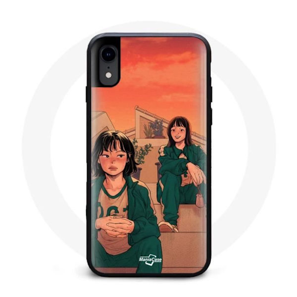 Coque - Maniacase - Iphone X - Fleksibel - Sort - Squid Game