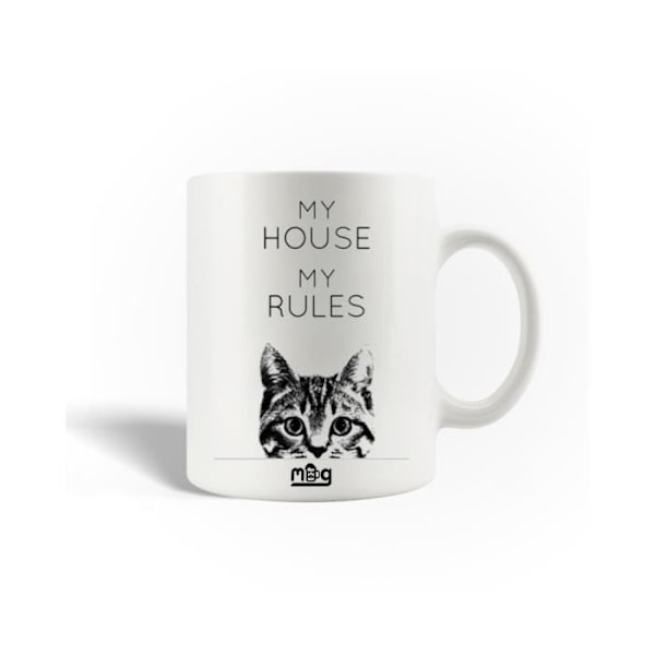 Mugg i keramik My House My Rules Knives Out
