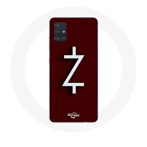 Coque för Samsung Galaxy A51 5G Ozark Säsong 4 Logotyp Z Vit Röd Bakgrund