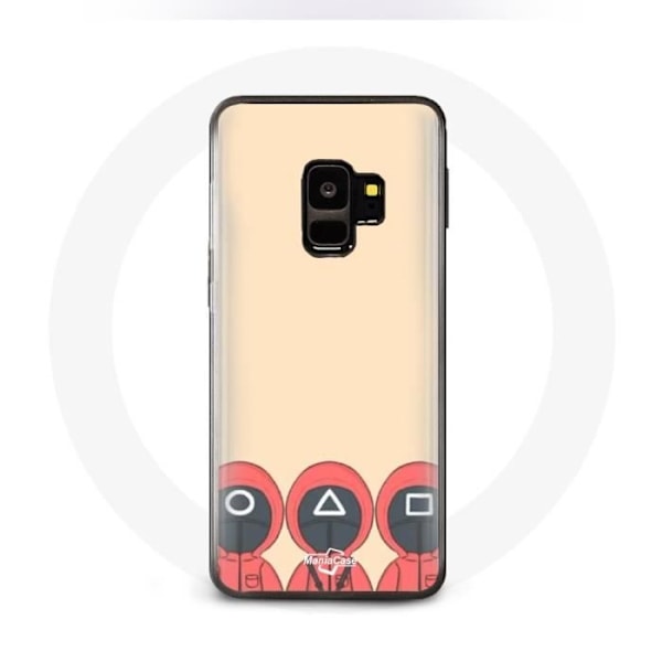 Koja för Samsung S9 plus Squid Game Masker Triangel fyrkant och Cirkel Fan Art