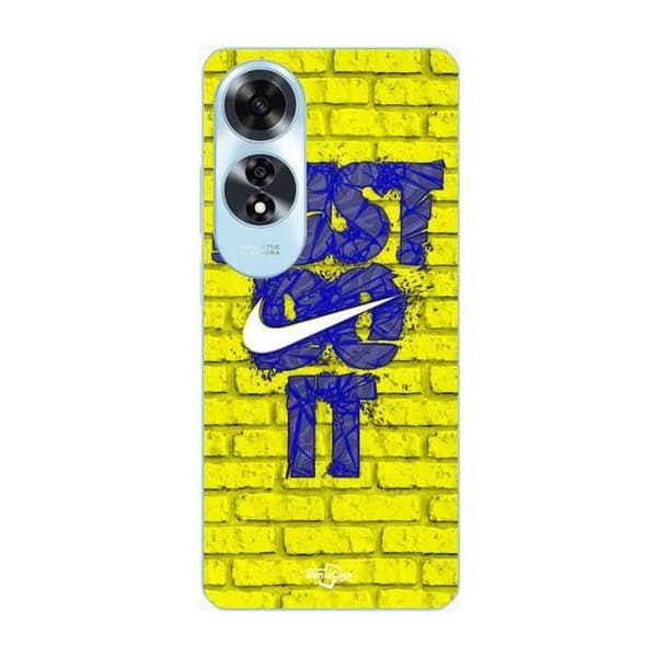 Cover til Oppo A60 logo just do it farve blå front gul svart