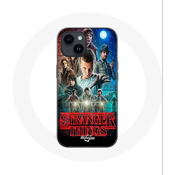 Cover - Maniacase - Iphone 14 Plus - Blød - Sort - Stranger Things sæson 2