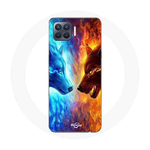 Coque för Oppo A93 Is- och Eldvarg
