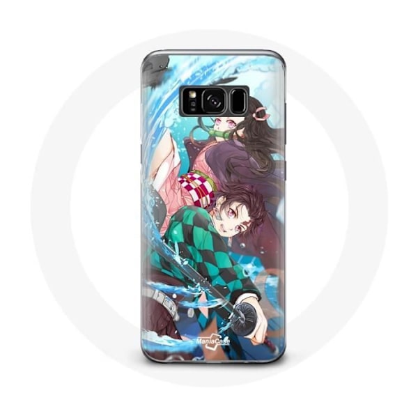 Coque för Samsung Galaxy S8 Plus Tanjiro och Nezuko Demon Slayer Kimetsu no Yaiba Anime
