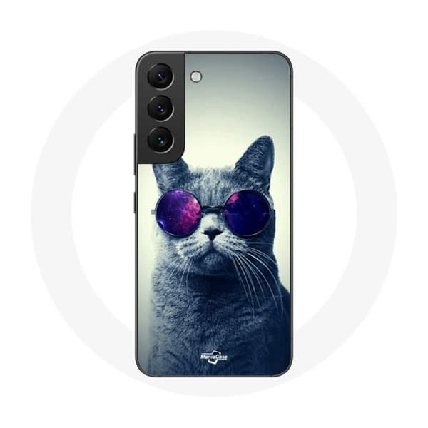 Coque pour Samsung Galaxy S22 Chat lunettes Style