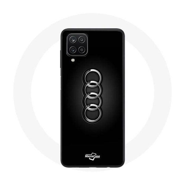 Skyddsfodral - Maniacase - Samsung Galaxy A12 - Audi-logotyp - Mjuk - Svart Svart