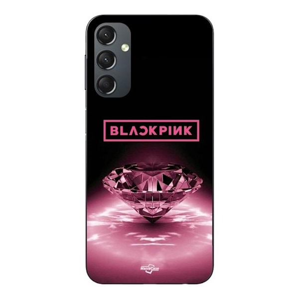 Coque - Maniacase - Samsung Galaxy A24 - Svart och rosa - Diagonal mönster - Mjuk svart och rosa