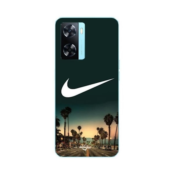 Coque för Oppo A57s 4G nike-logotyp bakgrund Palmiers de Californie på natten Maniacase