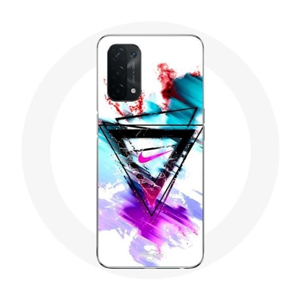 Coque för Oppo A74 5G Nike-logotyp i multifärgad.