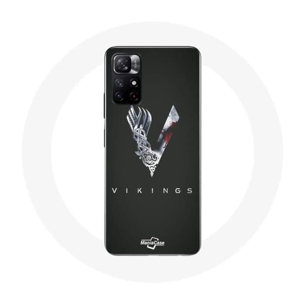 Cover til Xiaomi Redmi Note 11s 5G - MANIACASE - Vikings Sæson 6 - Blød - Grå - Sort Mörkgrå
