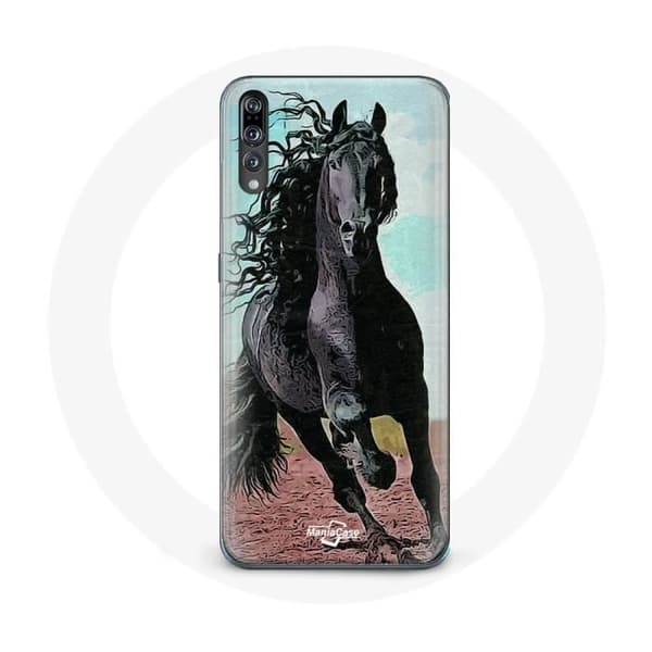 Coque - Huawei - P20 - Blød - Sort - Frisk hest Svart