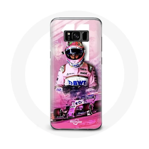 Coque för Samsung Galaxy S8 plus Formel 1 Sergio Pérez F1-förare Rosa
