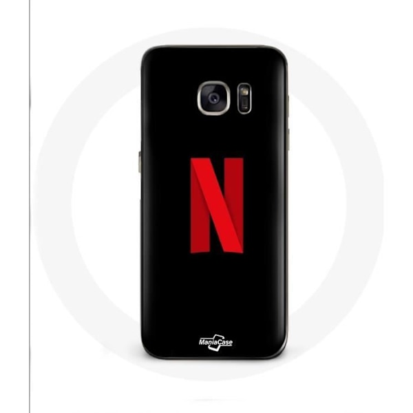 Skydd för Samsung Galaxy S6 edge Netflix-logotyp röd bakgrund svart