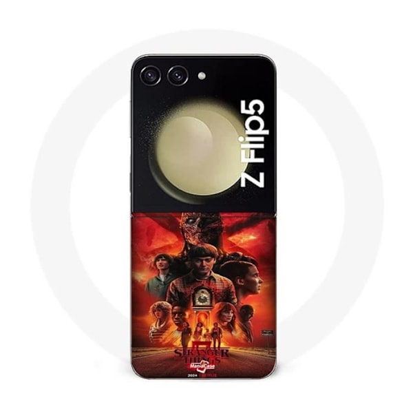 Coque - Samsung - Galaxy Z Flip5 - Stranger Things Säsong 5 - Flexibel - Svart