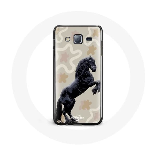 Cover til Samsung Galaxy J7 Frison Sort Heste Race
