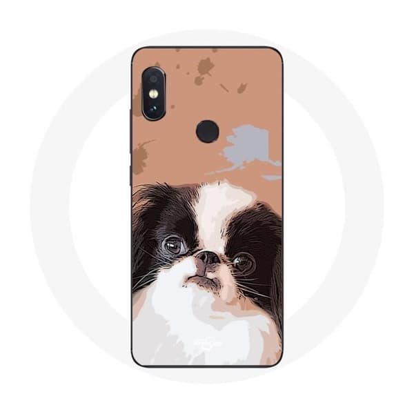 Cover til Xiaomi Redmi Note 5 Pro Japansk Spaniel Sort og Hvid Race af hunde