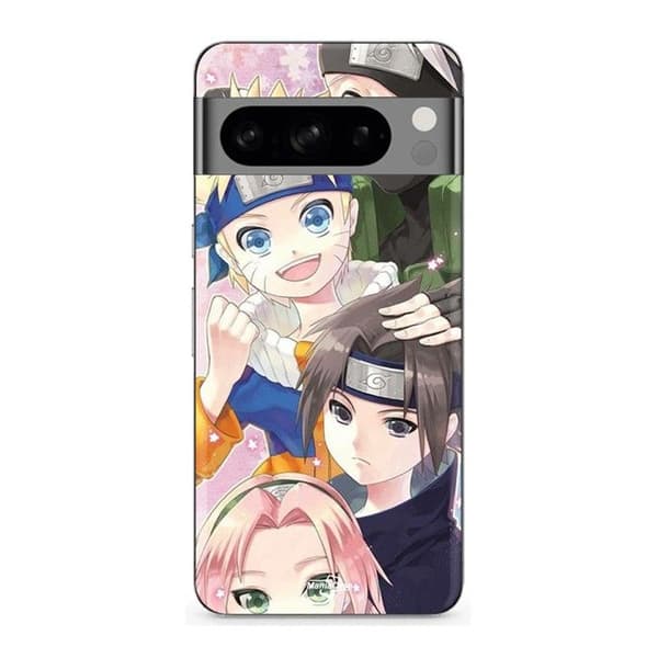 Cover til Google Pixel 8 Pro Kakashi Naruto Sasuke Sakura svart