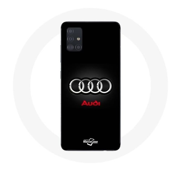 Coque för Samsung Galaxy A71 Audi Logotyp Metal mörk bakgrund
