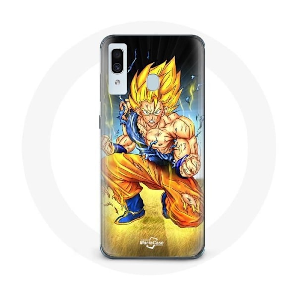 Coque för Samsung Galaxy A20 Son Goku Dragon Ball arg kropp