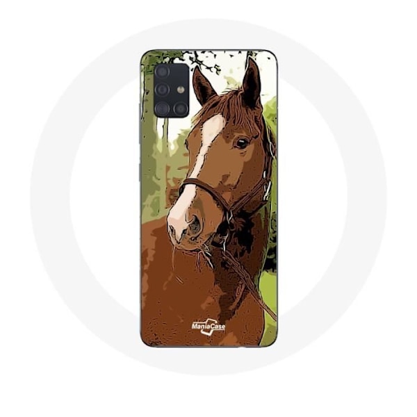 Coque för Samsung Galaxy A51 5G Quarter Horse Brun Ridhästras.