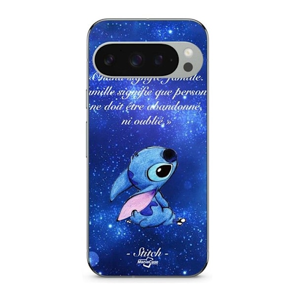 Coque - MANIACASE - Google Pixel 9 Pro - Silikon - Svart - Söt Stitch Svart