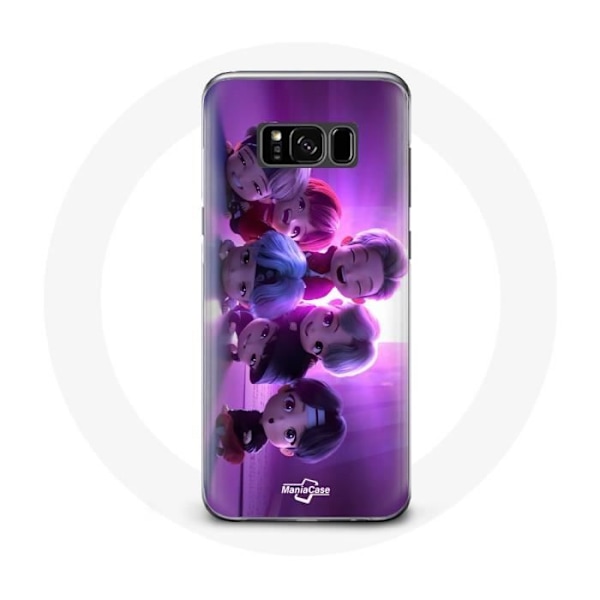 Coque för Samsung Galaxy S8 Plus BTS TinyTAN Animation Affisch RM Jin Suga J-Hope Jimin V och Jungkook Mic Drop