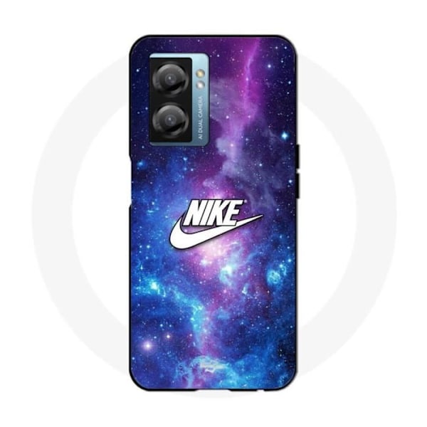 Coque - Maniacase - Oppo A77 5G - Vit logotyp - Färgglad rymd - Mjuk svart