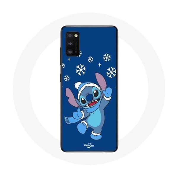 Cover til Oppo A16 Stitch sne Jul blå