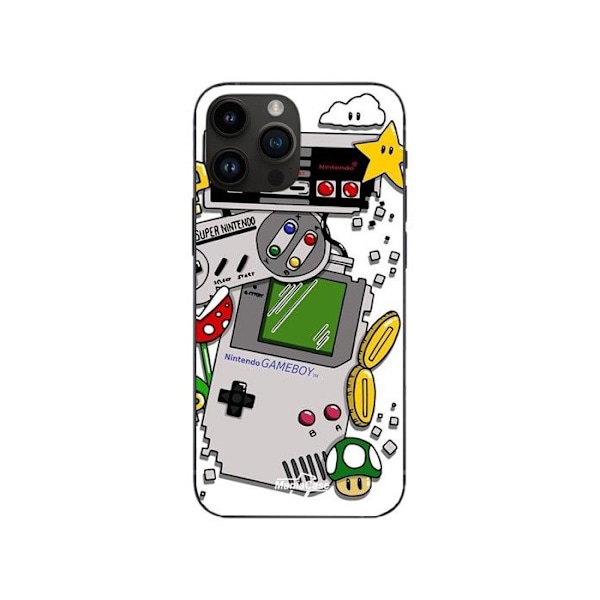 Telefonfodral - Maniacase - Iphone 12 Pro Max - Mjuk - Silikon - Vintage Nintendo Svart