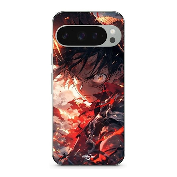 Coque - MANIACASE - Google Pixel 9 Pro - Silikon - Svart - Luffy arg Svart